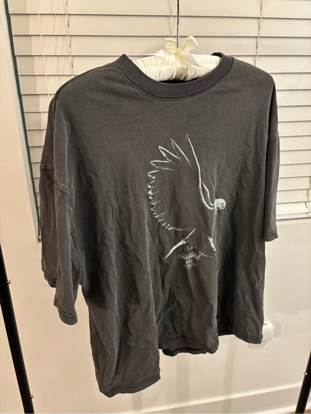 Thrills Black Ribbed Collar Tee - Black